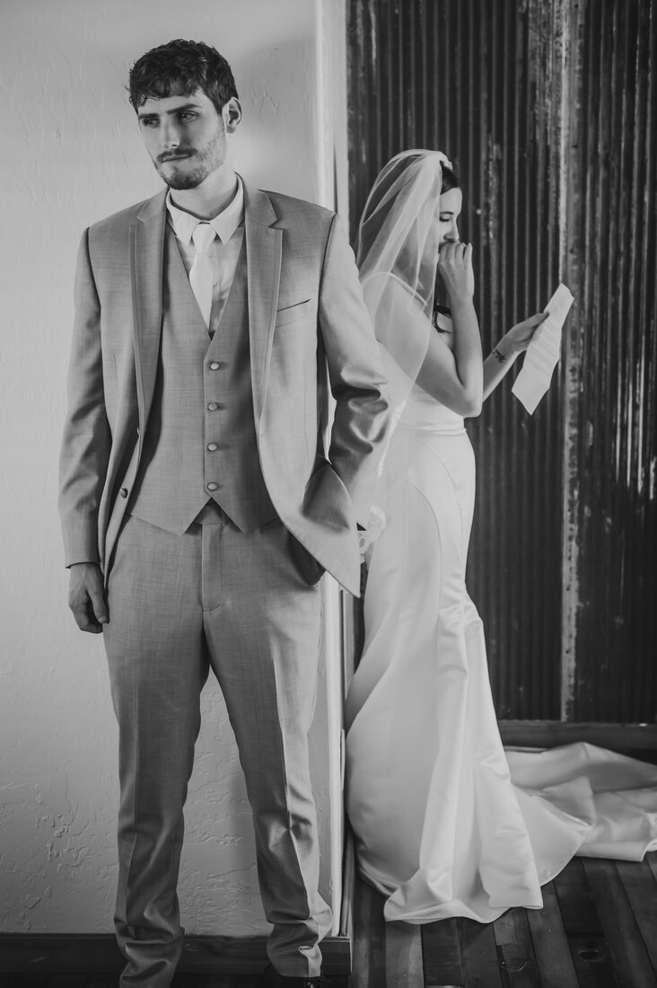 Groom and bride candid moment